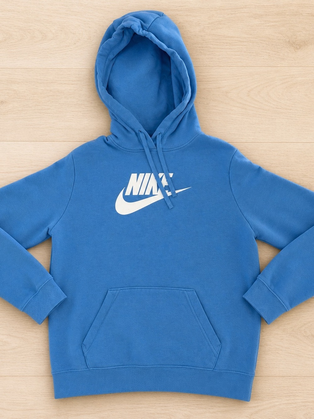 Nike Blue Women’s Logo Pullover Hoodie Sweater Size Large